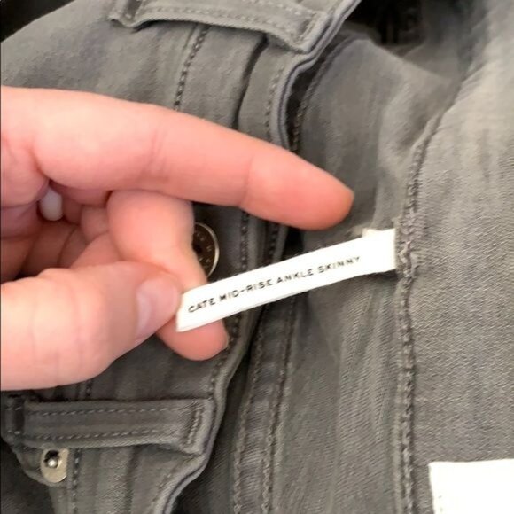 rag & bone Cate Shark Bite Hem Ankle Skinny Jeans Size 24 Alma Gray Mid-rise - Picture 7 of 10